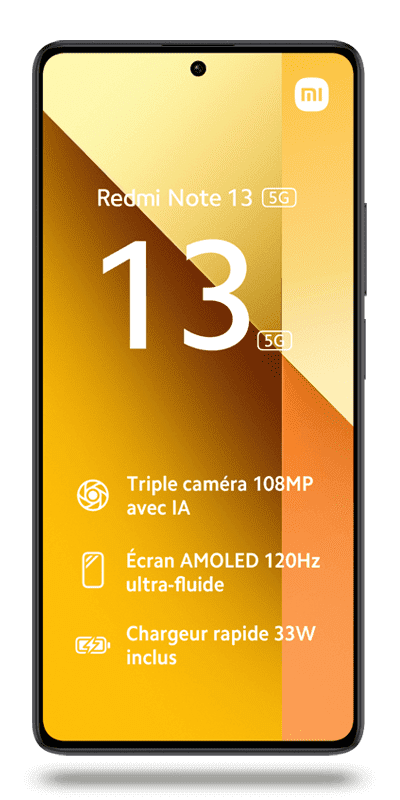 Xiaomi Redmi Note 13 5G Noir 256 Go